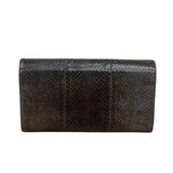 Yves Saint Laurent Black Python Embossed Wallet