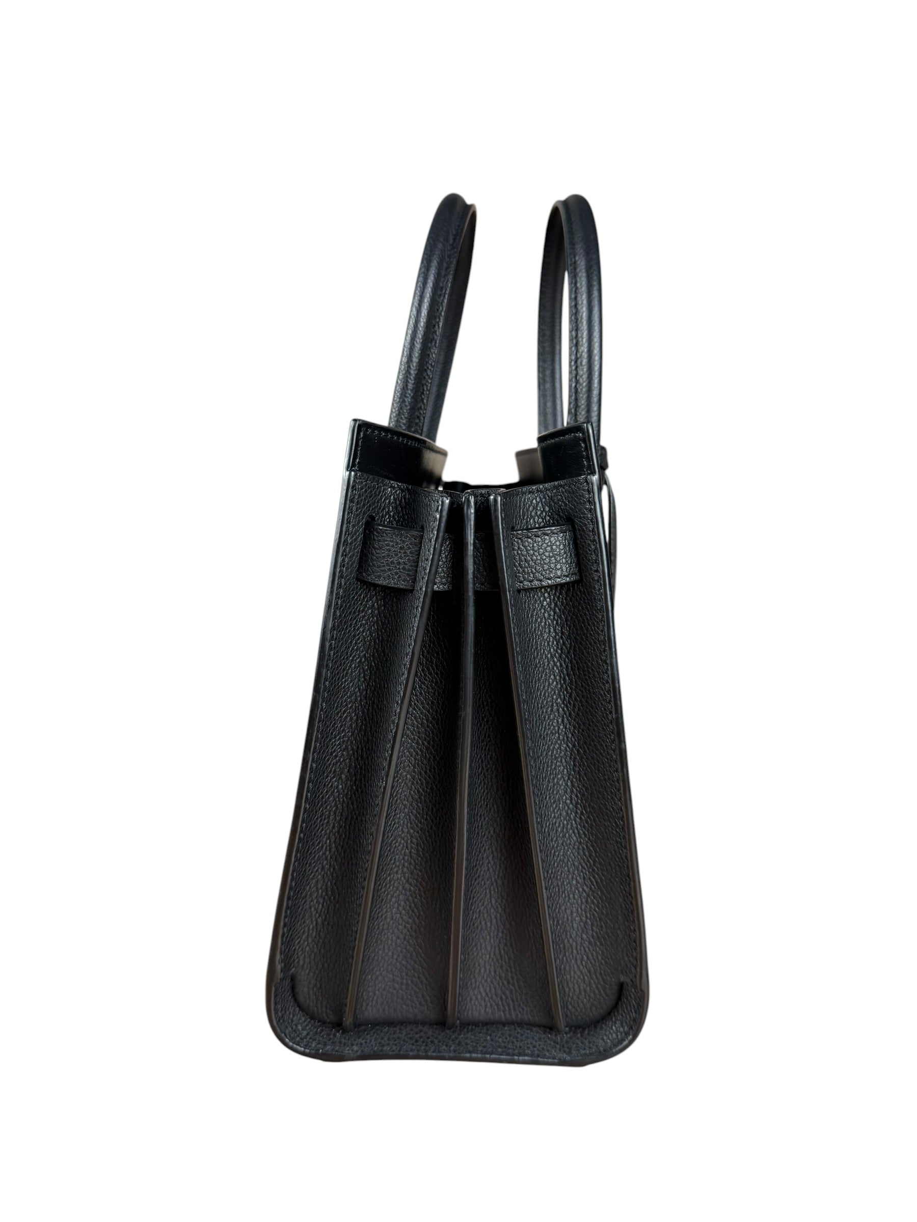 Saint Laurent Sac de Jour Baby 2Way Black Grained Leather