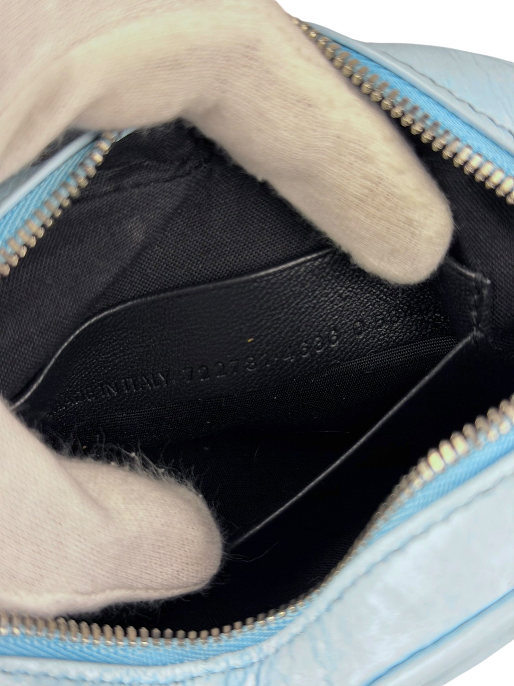 Balenciaga Light Blue Heart Le Cagole Chain Bag