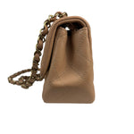 Chanel Beige Quilted Lambskin Mini Flap Bag 2023