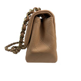 Chanel Beige Quilted Lambskin Mini Flap Bag 2023