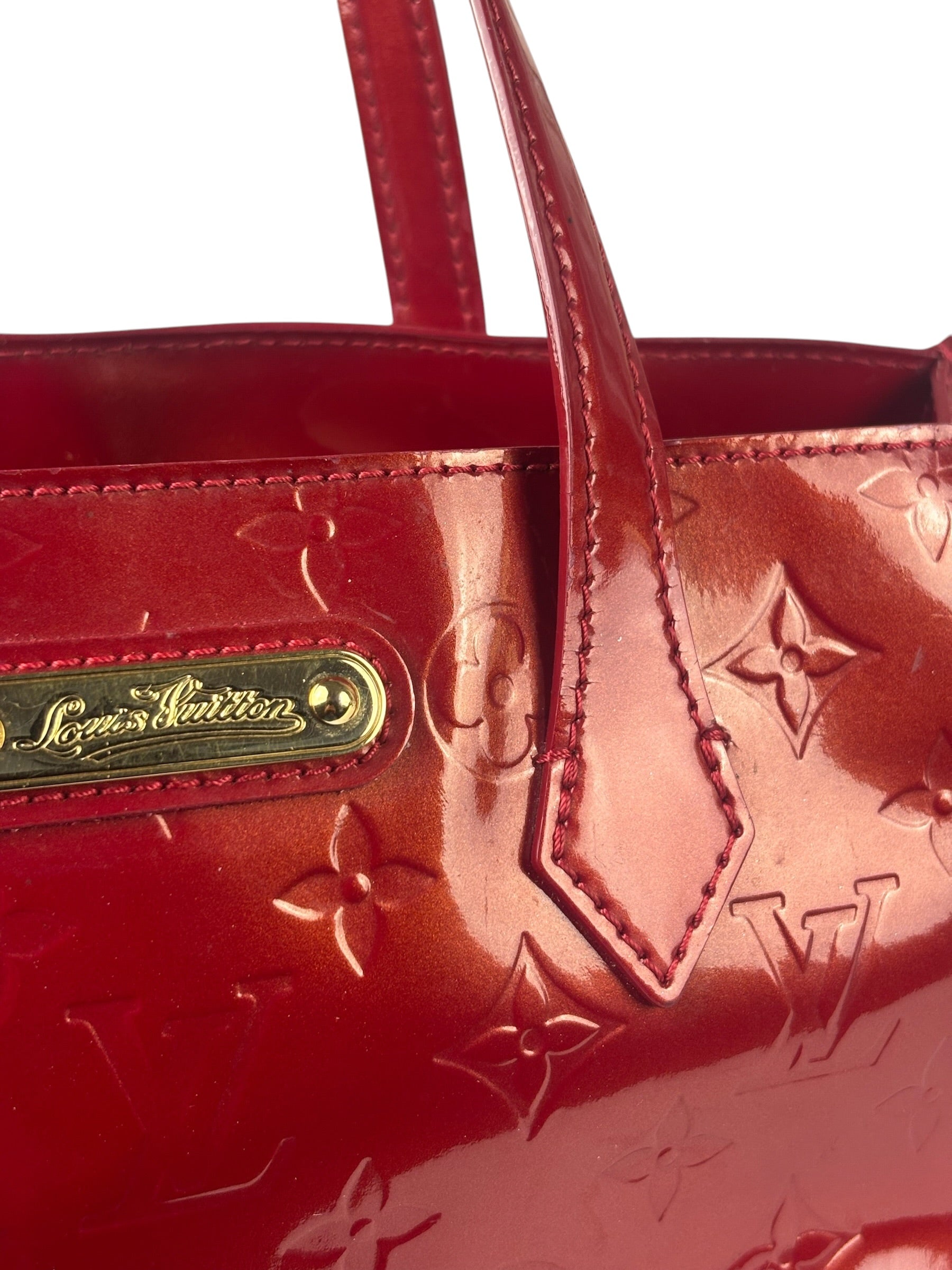 Louis Vuitton Monogram Red Vernis Wilshire PM