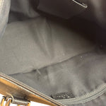 Gucci Black Leather Trim GG Canvas Abbey Zip Tote Bag