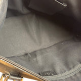 Gucci Black Leather Trim GG Canvas Abbey Zip Tote Bag