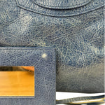 Balenciaga Navy Leather Moto Work Two-Way Bag