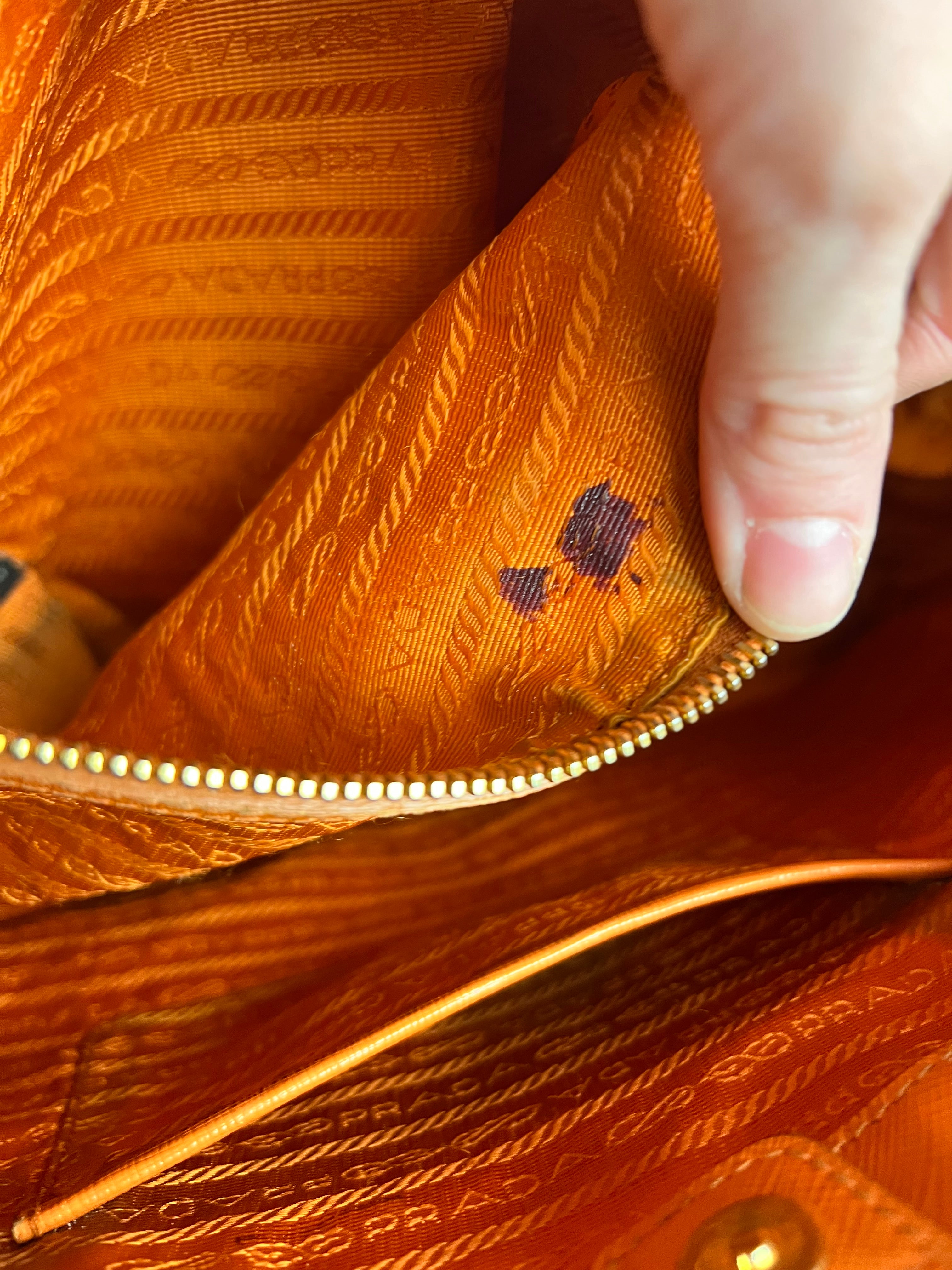 Prada Saffiano Lux Tote Orange