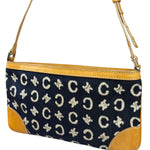 Celine Navy Denim/Leather Trim C Macadam Pochette
