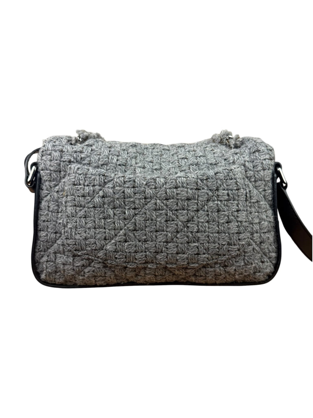 Chanel Grey Wool Tweed Flap Bag 2011