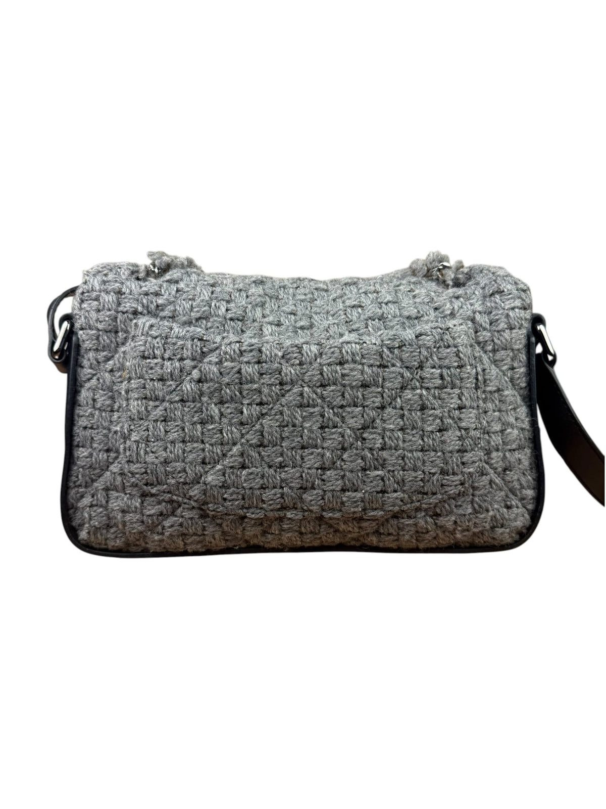 Chanel Grey Wool Tweed Flap Bag 2011