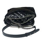 Chanel Black Quilted Lambskin Tabatiere Fold-Over Shoulder Bag 2014