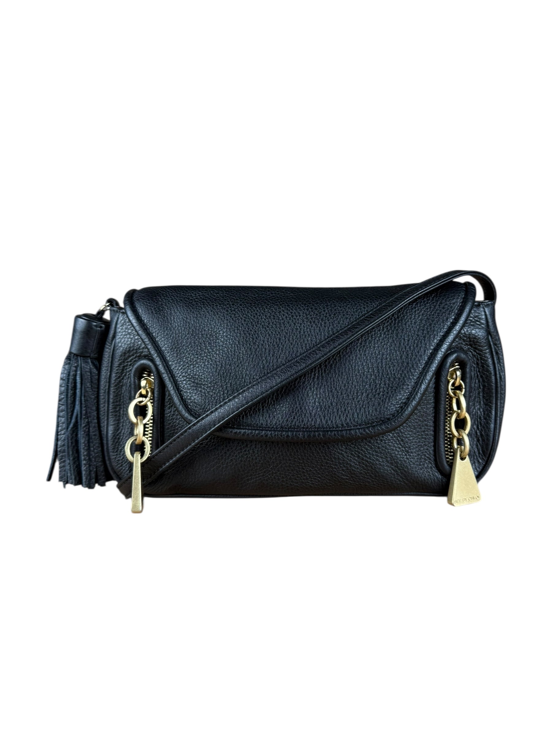 See By Chloé Black leather Tassel Shoulder Bag