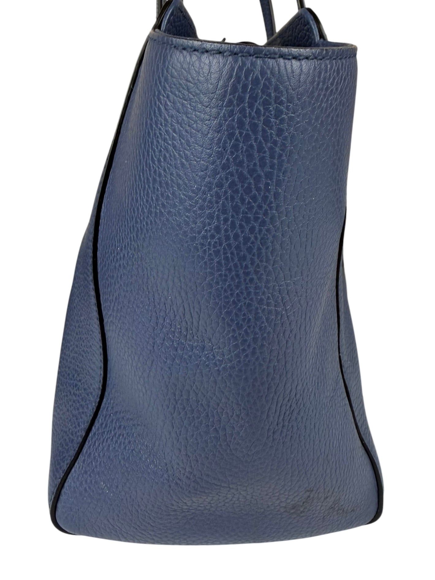 Gucci Navy Blue Swing Leather Tote Bag