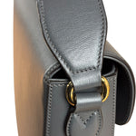Gucci Grey Leather 1955 Horsebit Shoulder Bag