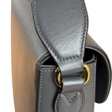 Gucci Grey Leather 1955 Horsebit Shoulder Bag