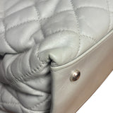 Chanel Vintage White Quilted Leather Chain Me Tote 2010