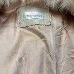 Modéle Chombert Leather Fur Lined Coat Ivory