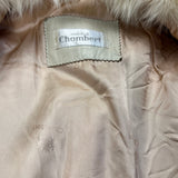 Modéle Chombert Leather Fur Lined Coat Ivory