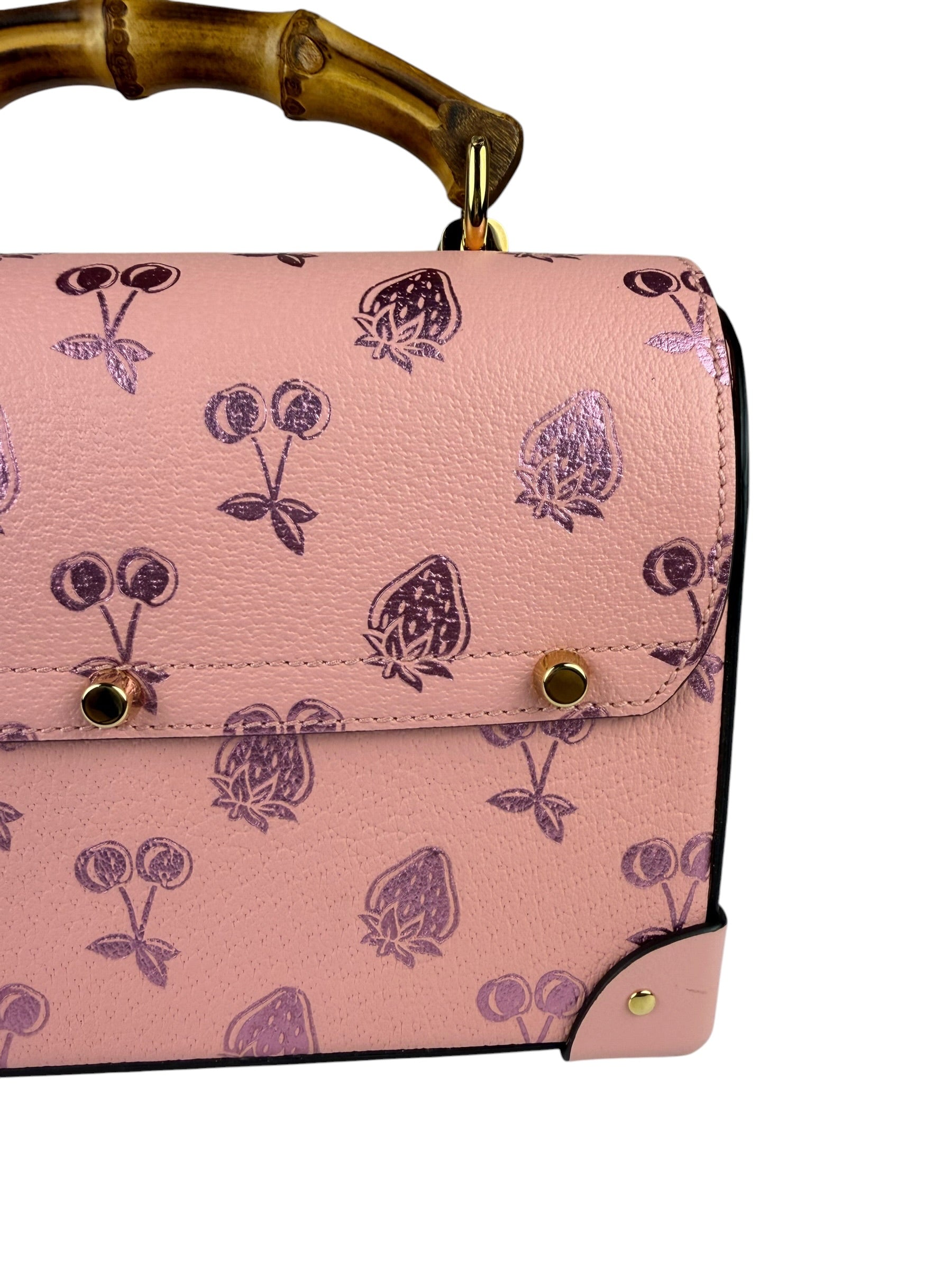 Gucci Valentines Day Padlock Bamboo Handle Handbag