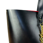 Saint Laurent Black Leather Shopping Tote Bag