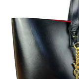 Saint Laurent Black Leather Shopping Tote Bag