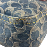 Coach Signature Blue Jacquard Denim Soft Tabby Shoulder Bag
