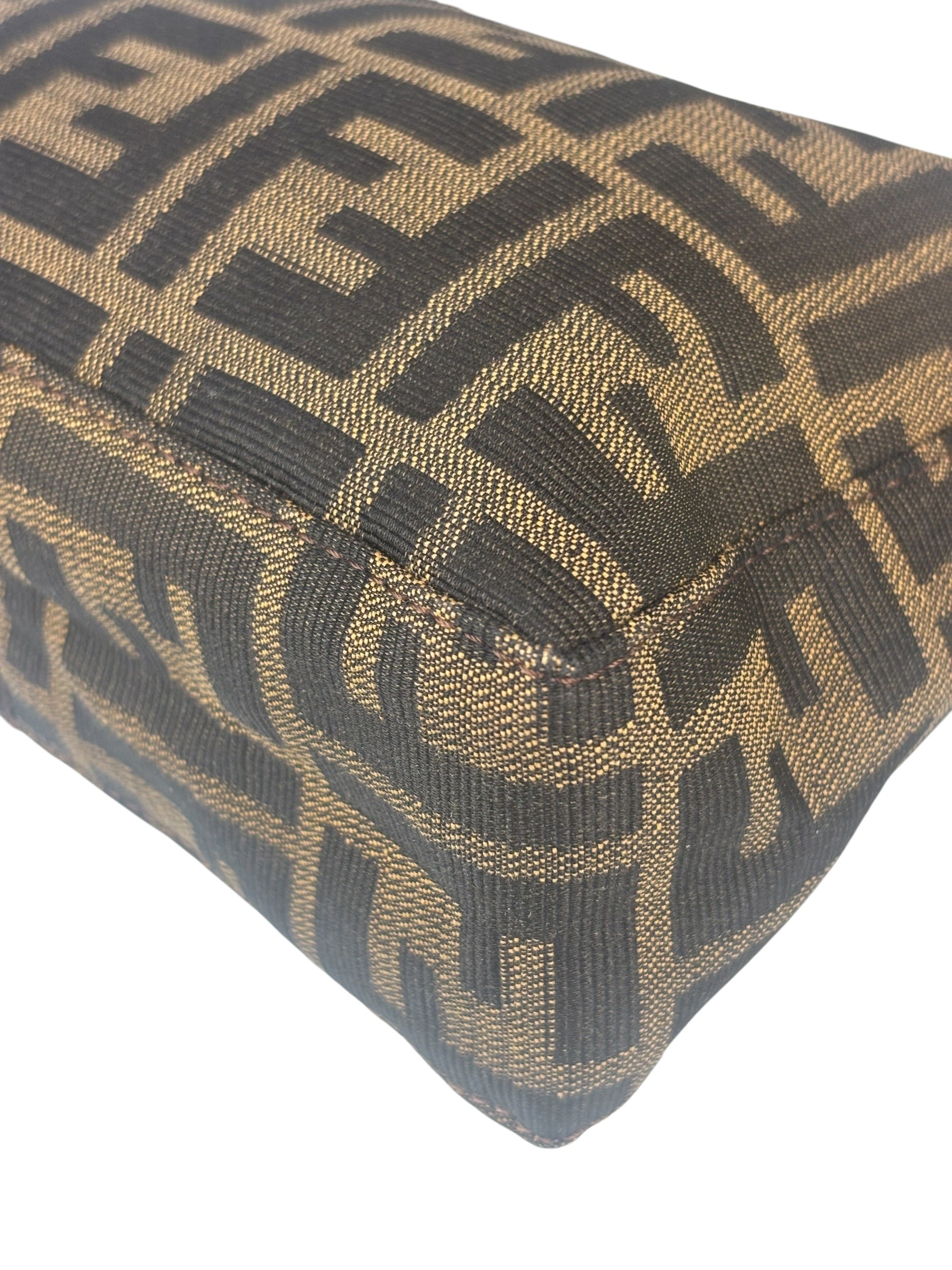 Fendi Leather Trim Zucca Pochette