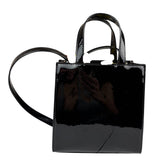 Off-White Black Patent Leather Kids Butterfly Bookish Two-Way Bag