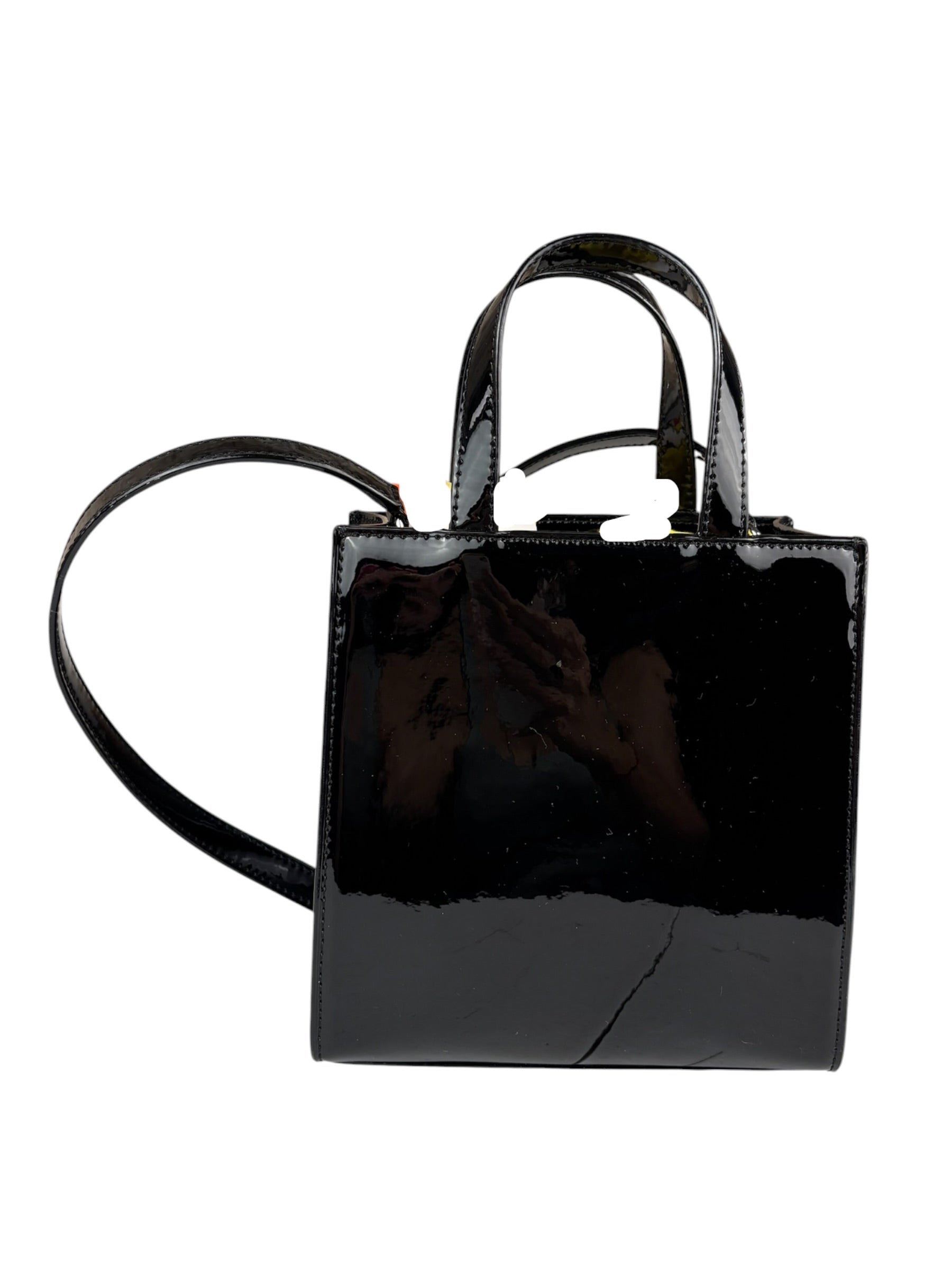 Off-White Black Patent Leather Kids Butterfly Bookish Two-Way Bag