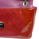 Chanel Burgundy Patent Leather Mademoiselle Bijoux Chain Flap Bag 2008