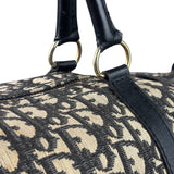 Christian Dior Vintage Black Trotter Boston Bag