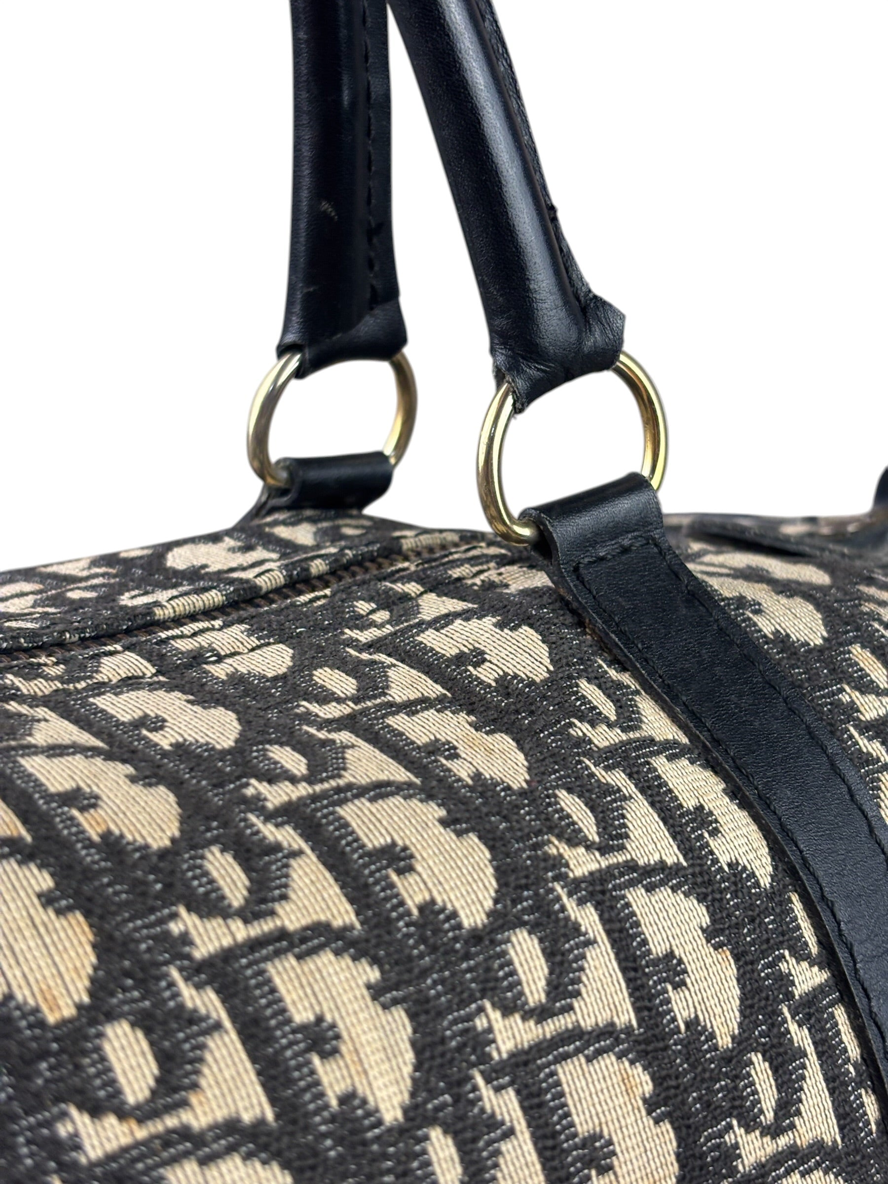 Christian Dior Vintage Black Trotter Boston Bag