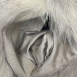 Saga White/Grey Fox Fur Coat
