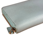 Bvlgari Blue Leather Long Zippy Wallet