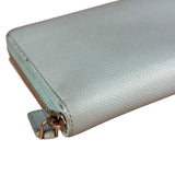 Bvlgari Blue Leather Long Zippy Wallet