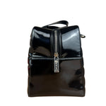 Chanel Black Patent Chocolate Bar Bowler Bag 2002