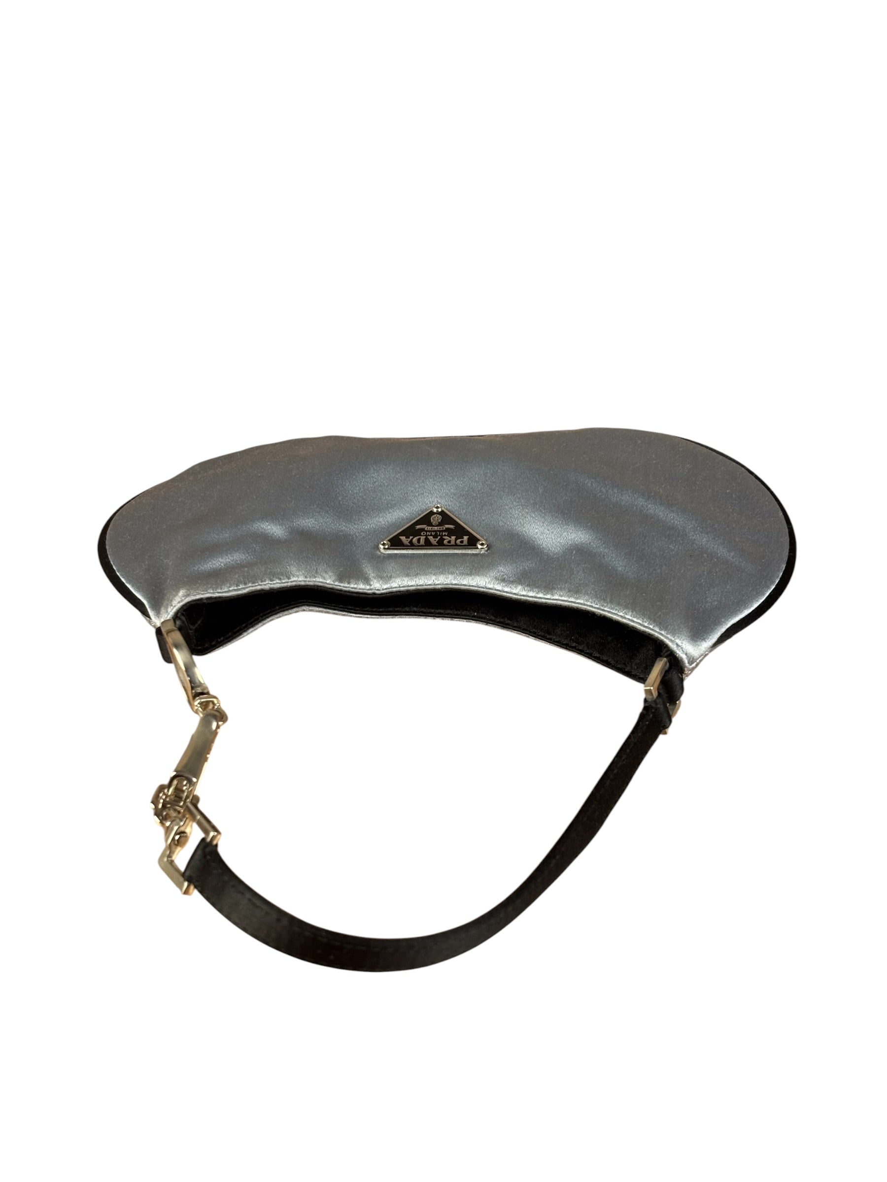 Prada Spazzolato Mini Grey Satin