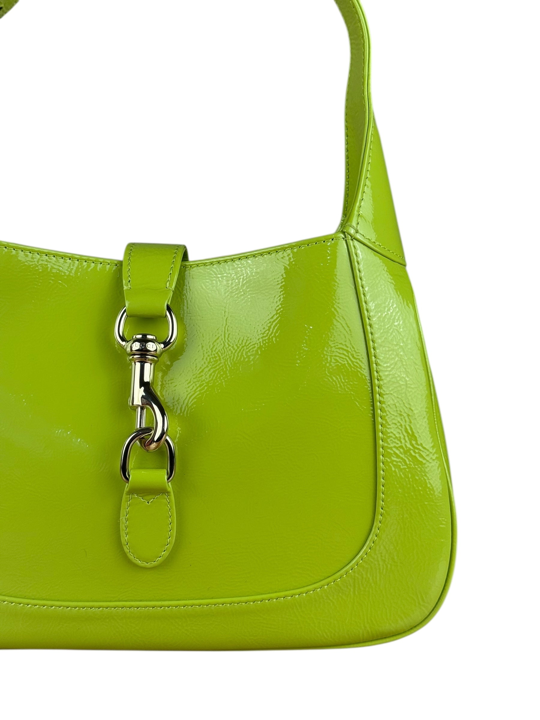Gucci Jackie Green Medium Leather Shoulder Bag