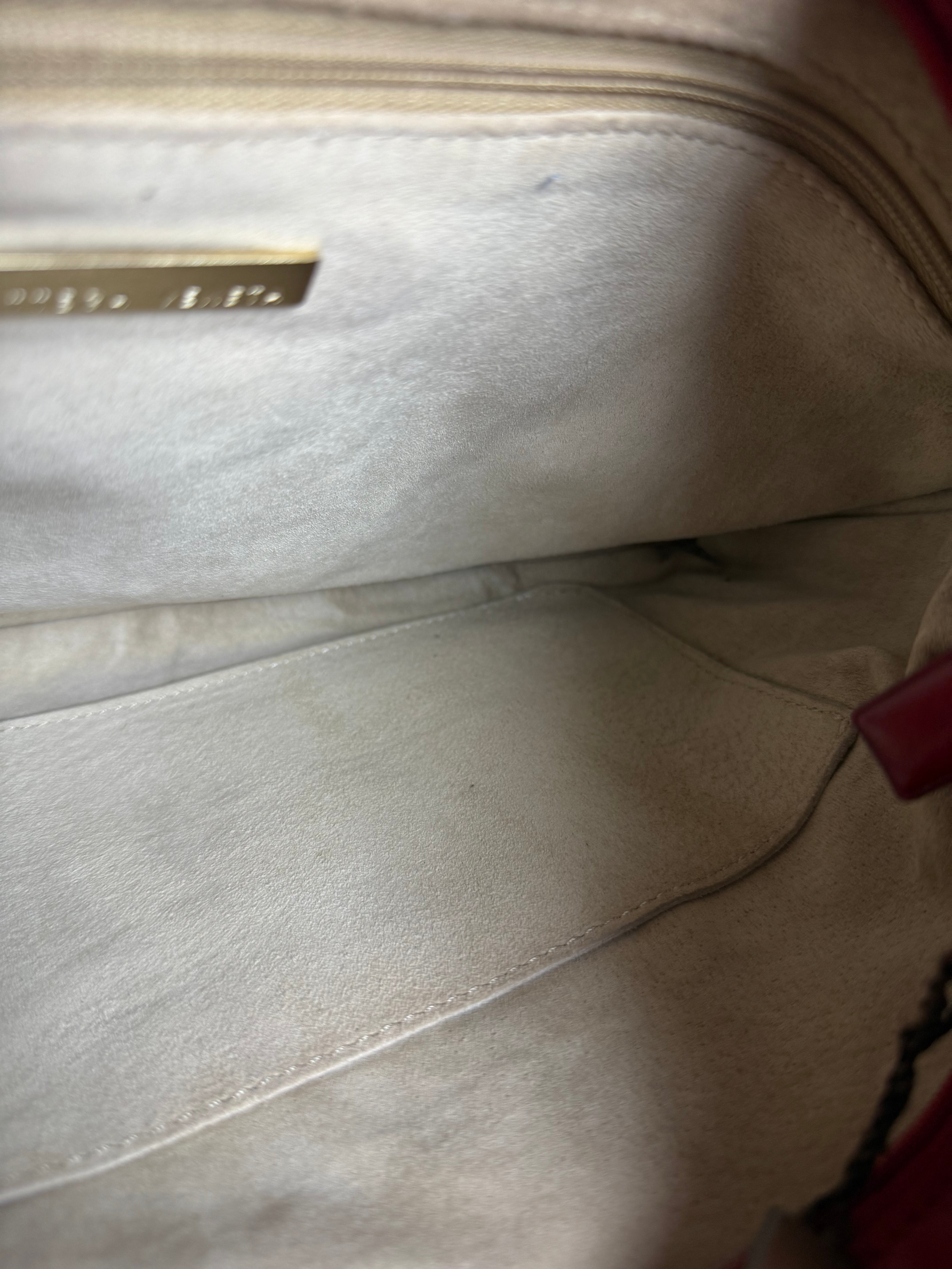 Bottega Veneta Vintage Red Intrecciato Hobo Bag