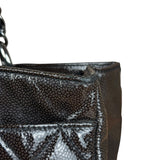 Chanel Black/Grey Textured Patent 2.55 Reissue Chain Tote