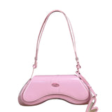 Diesel Pink Patent Leather Play Shoulder Bag