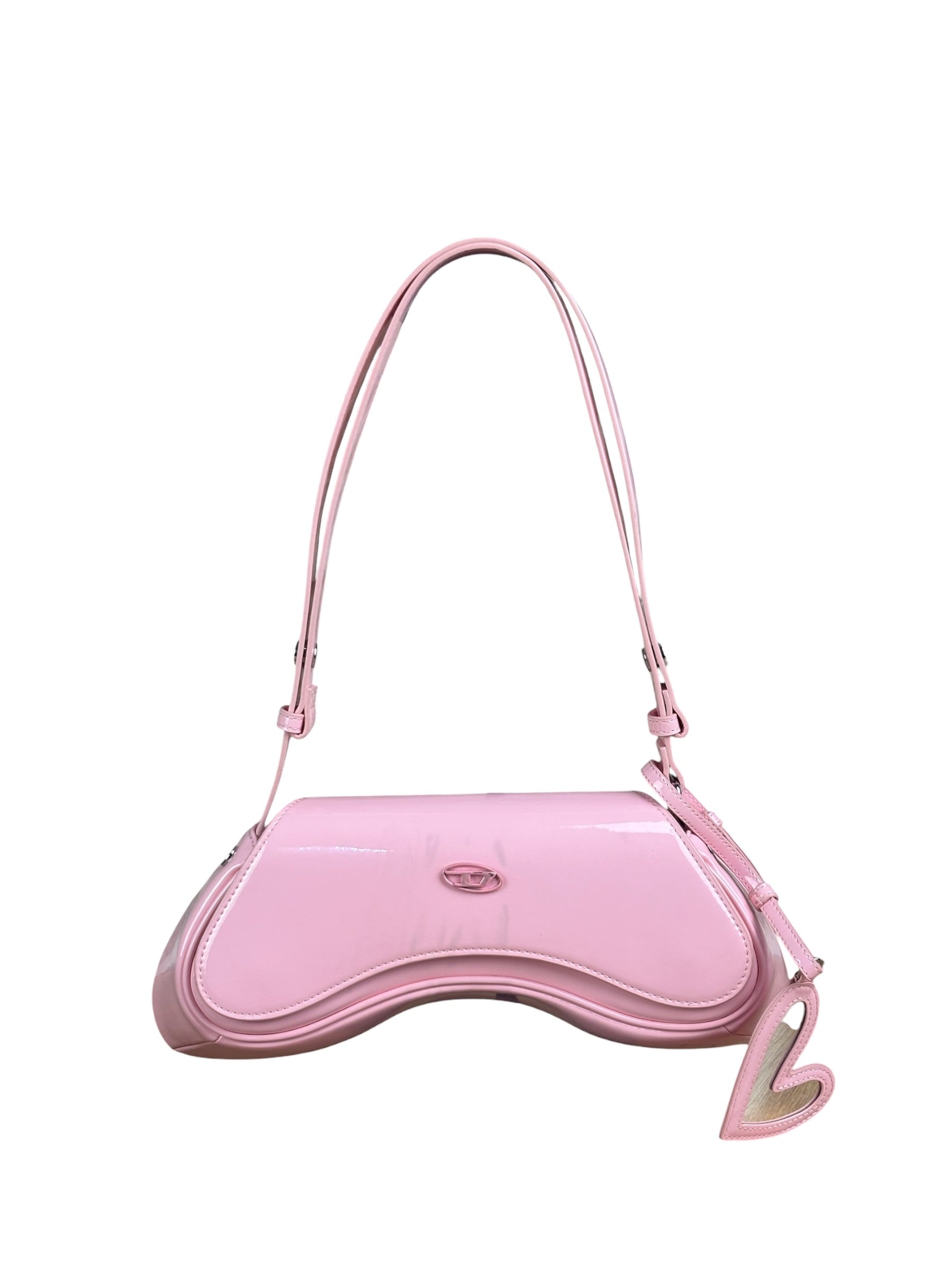 Diesel Pink Patent Leather Play Shoulder Bag