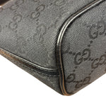 Gucci GG Vintage Black Canvas Monogram Boat Pochette