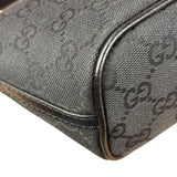 Gucci GG Vintage Black Canvas Monogram Boat Pochette