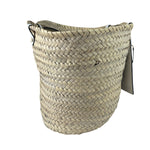 Versace Leather Trim Basket Bag