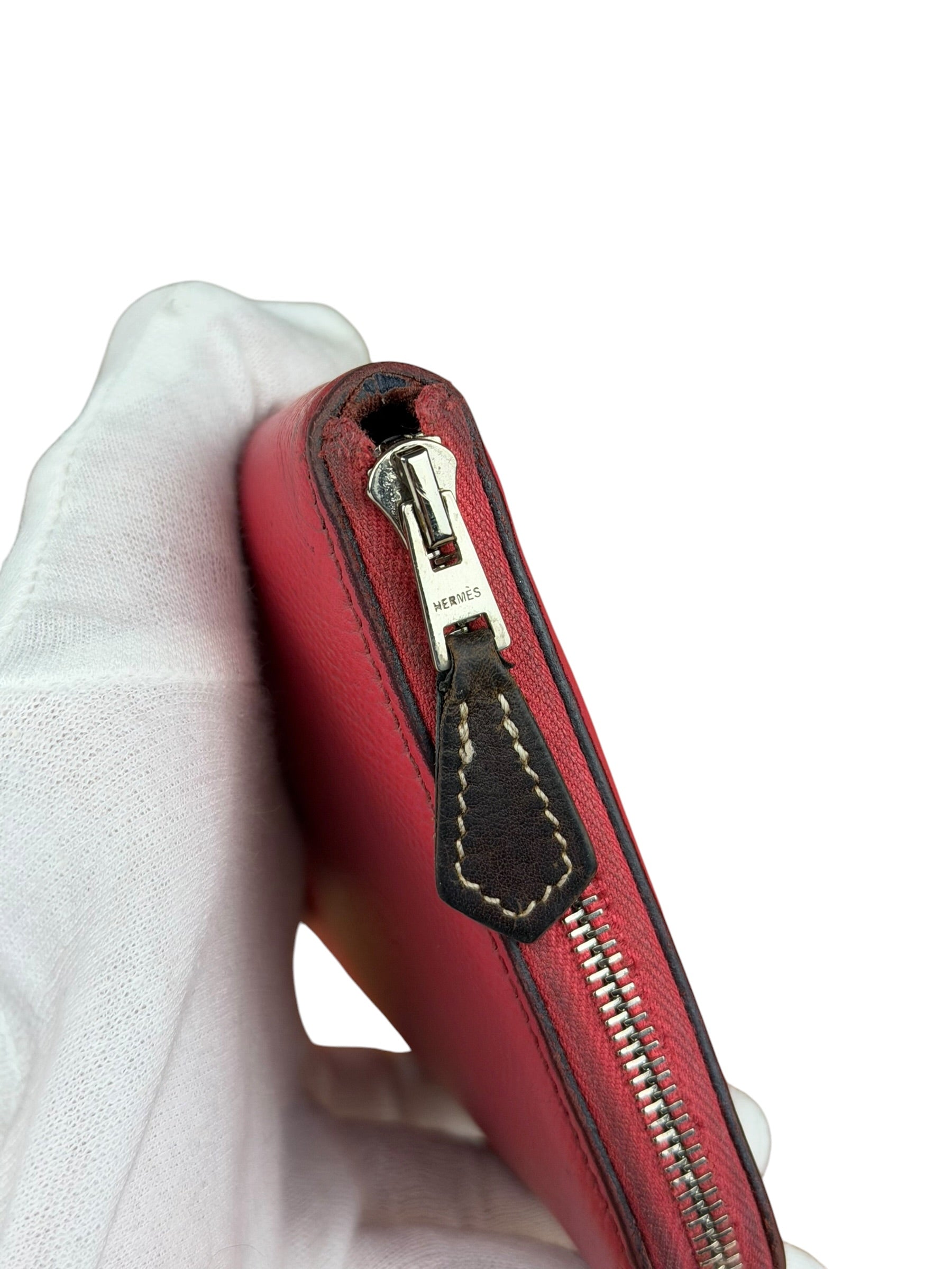 Hermes Pink Epsom Leather Silk'In Long Wallet