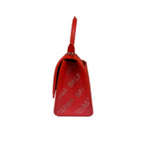 Balenciaga Red Leather Hourglass XS Rhinestones Two-Way Bag