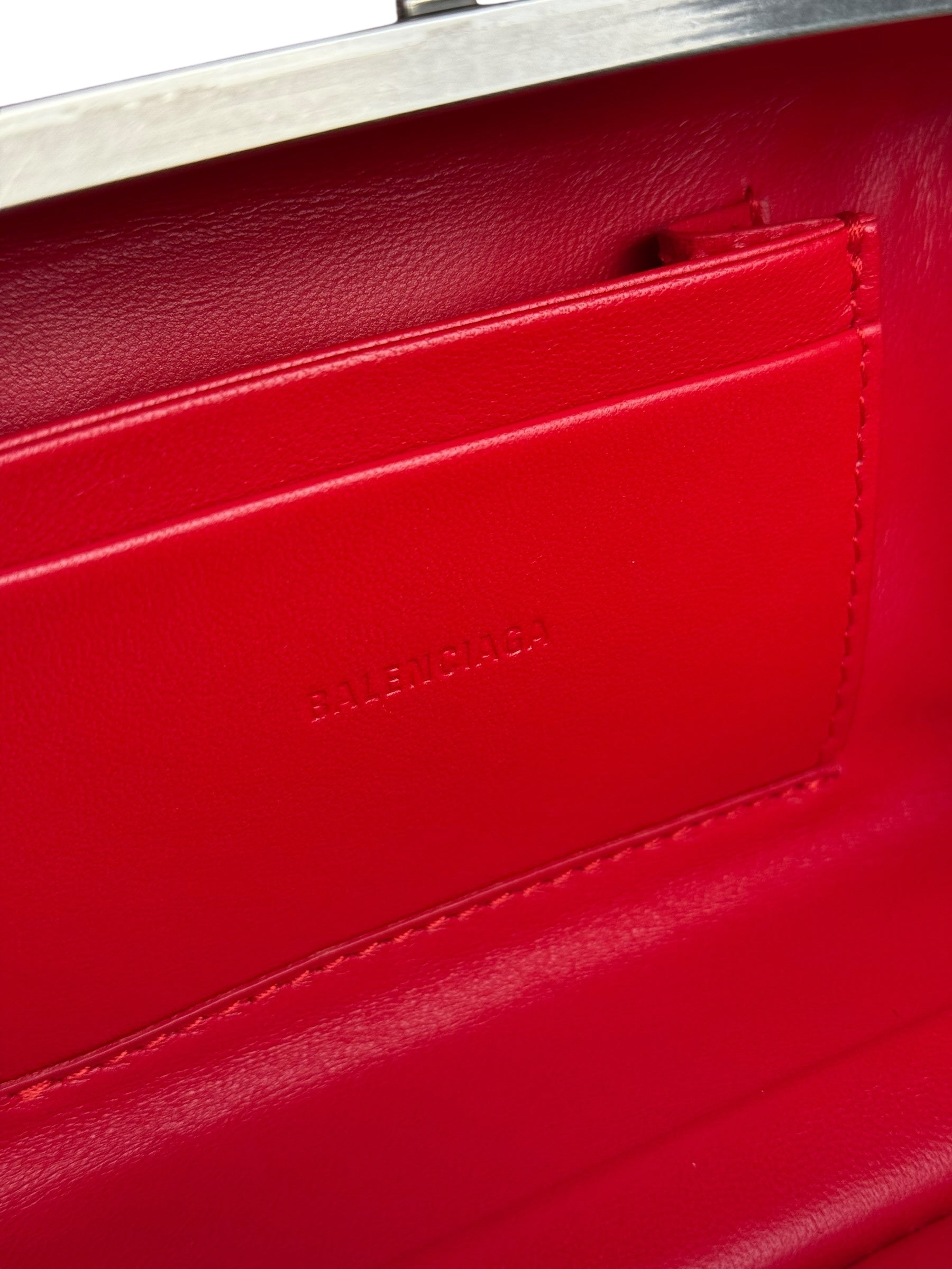 Balenciaga Lunch Box Logo Clutch