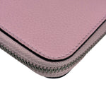 Salvatore Ferragamo Bubble Gum Calfskin Compact Zip-Around Wallet