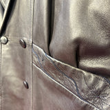 Pierre Balmain Vintage Purple Leather Coat