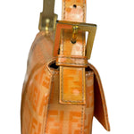Fendi Vintage Orange Zucca Mamma FF Monogram Baguette